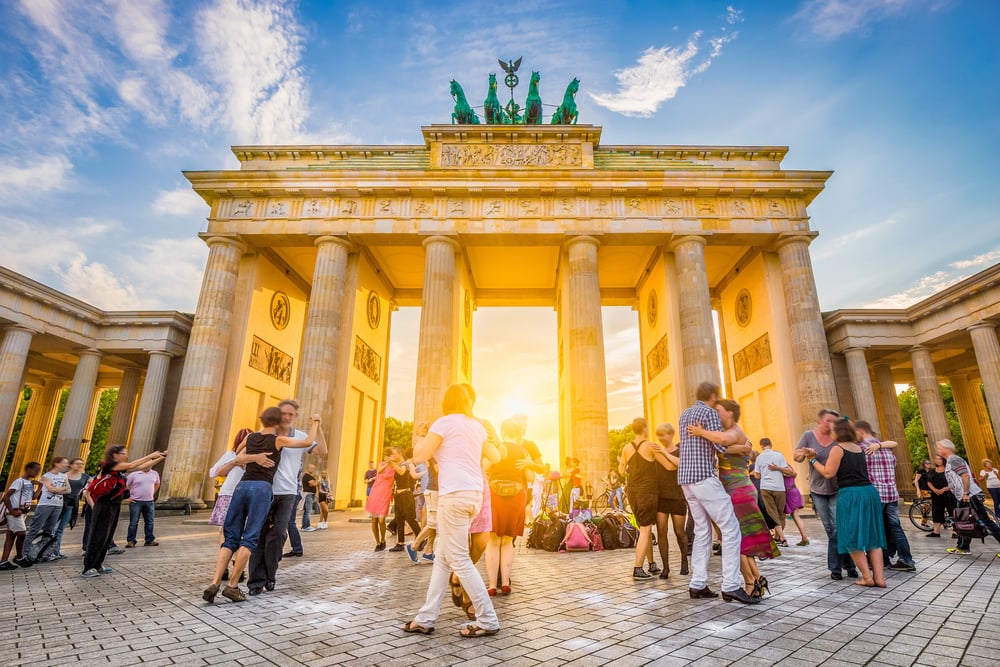 Berlin Brandenburg Gate At Sunset