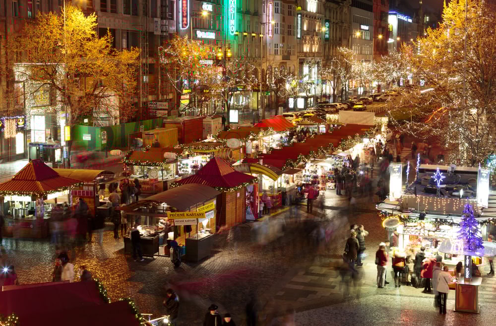Prague Wenceslas Square Market