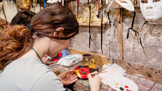 Mask Decoration Workshop in St. Mark's Square