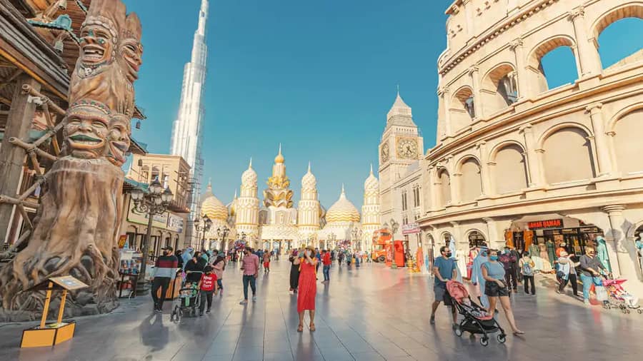 Dubai Panoramic View Streets