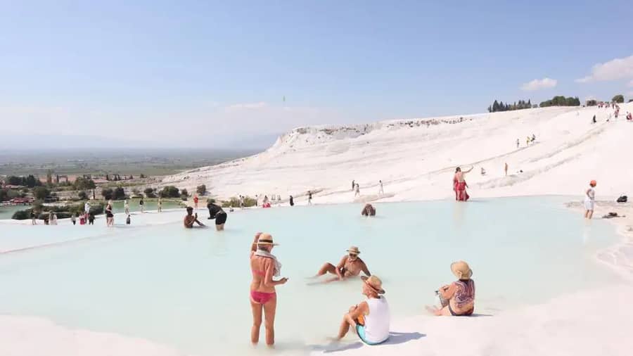 Pamukkale Travertines Turquoise Water Thermal Spring
