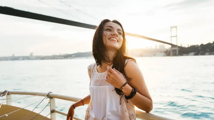 Istanbul Bosphorus Cruise Under Bridge