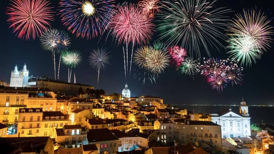 Lisbon New Years Eve Fireworks