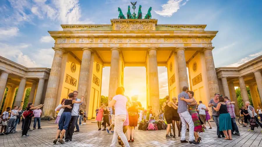 Berlin Brandenburg Gate At Sunset